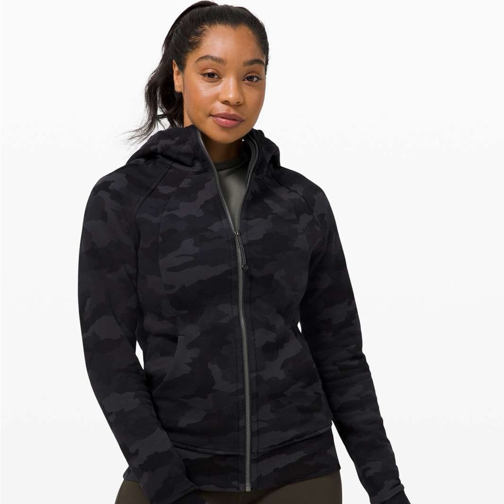 Lululemon Full Zip Camo Scuba Hoodie